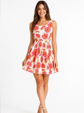 HXY Orange Floral Mini Dress NWOT